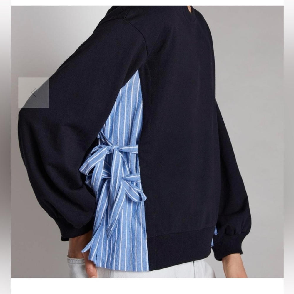 Anthropologie Porridge side tie sweatshirt in Navy